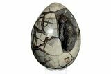 Septarian Dragon Egg Geode - Black Crystals #271143-2